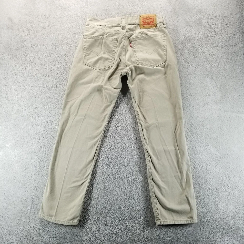 Levis 514 Jeans Mens 30x30 Beige Regular Straight Stretch Comfort Denim‎ Casual